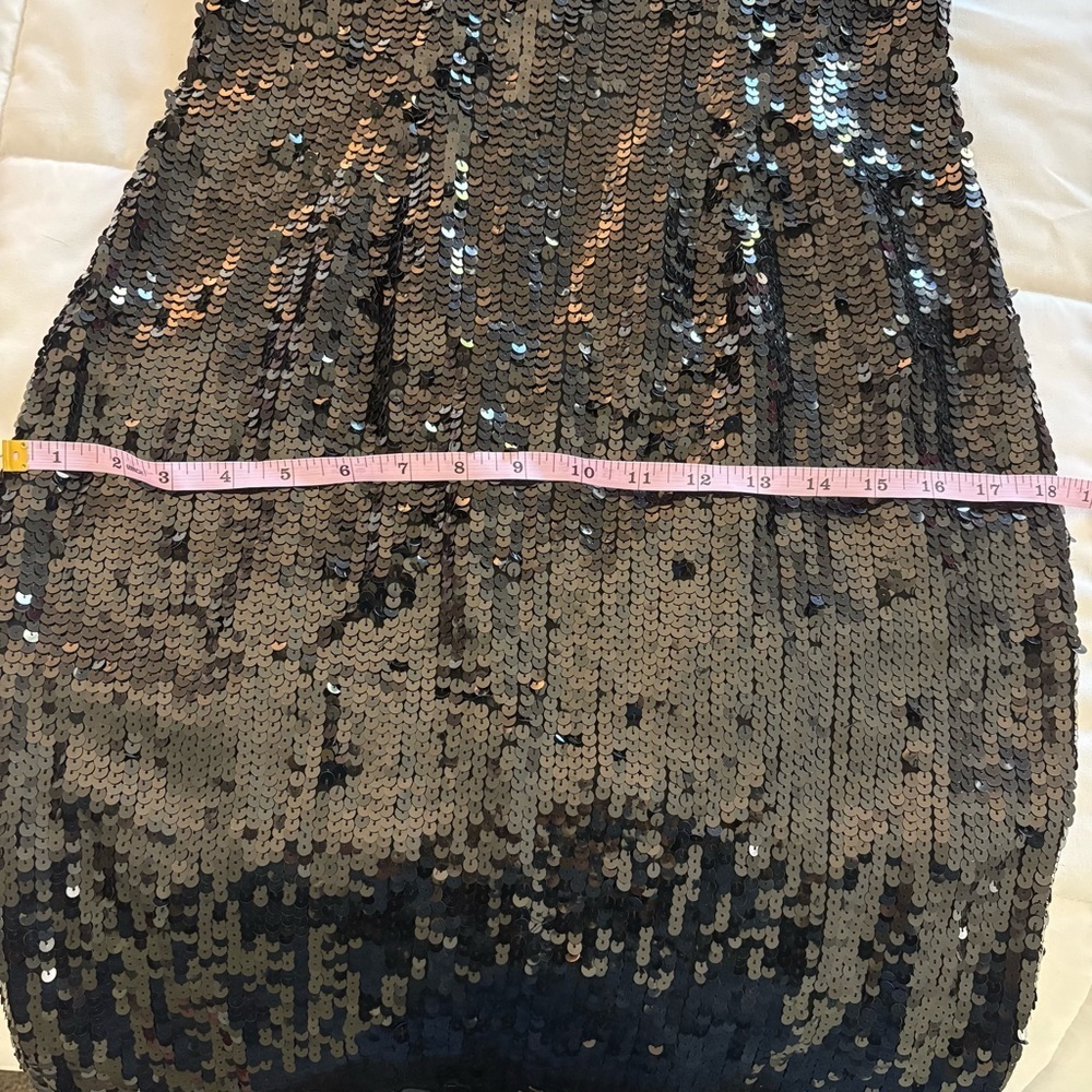 Vintage Elegant Black Sequin Mini Dress - Picture 14 of 15